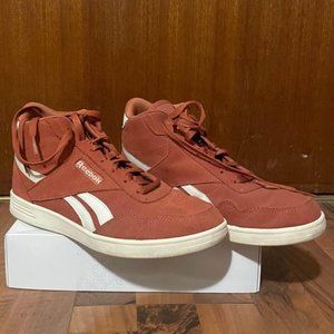REEBOK HI TOP SNEAKERS IN BURNT ORANGE WOMENS SIZE 10 US